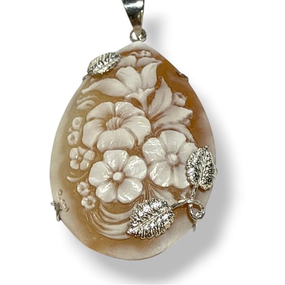 Pendant Mandile 1922 Woman Cammei  in Silver Conchiglia 2MCICM232.2 - 2MCICM232.2
